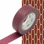 Masking tape alveoles brique -15MM*10M (AU PLAISIR DE LIRE)