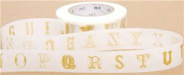 Masking tape alphabet or 15MM*10M (AU PLAISIR DE LIRE)