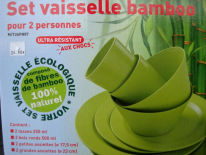 SET VAISSELLE BAMBOO (BARRAT LOISIRS)