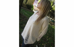 Pull Bielle DERHY beige angora (L'ARCHE DE LA MODE)