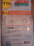 Sacs aspirateur pour aspirateur SINGER C2 / C3 (MON REFUGE COUTURE)